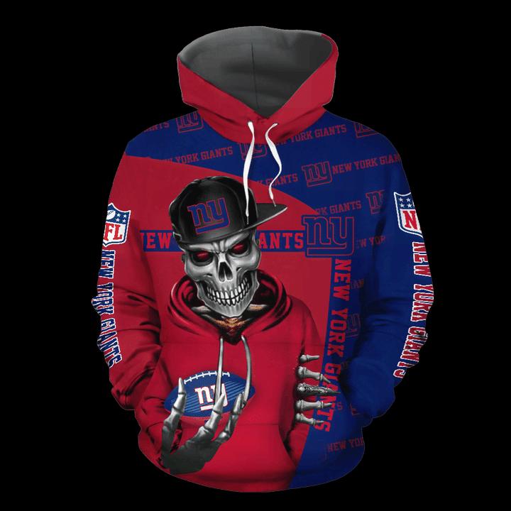 New York Giants Hoodie 3D Zip Hoodie Cute Death Gifts for Fans 0