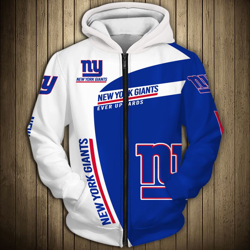 New York Giants Hoodie 3D Zip Hoodie Pullover Gift for Fans 0