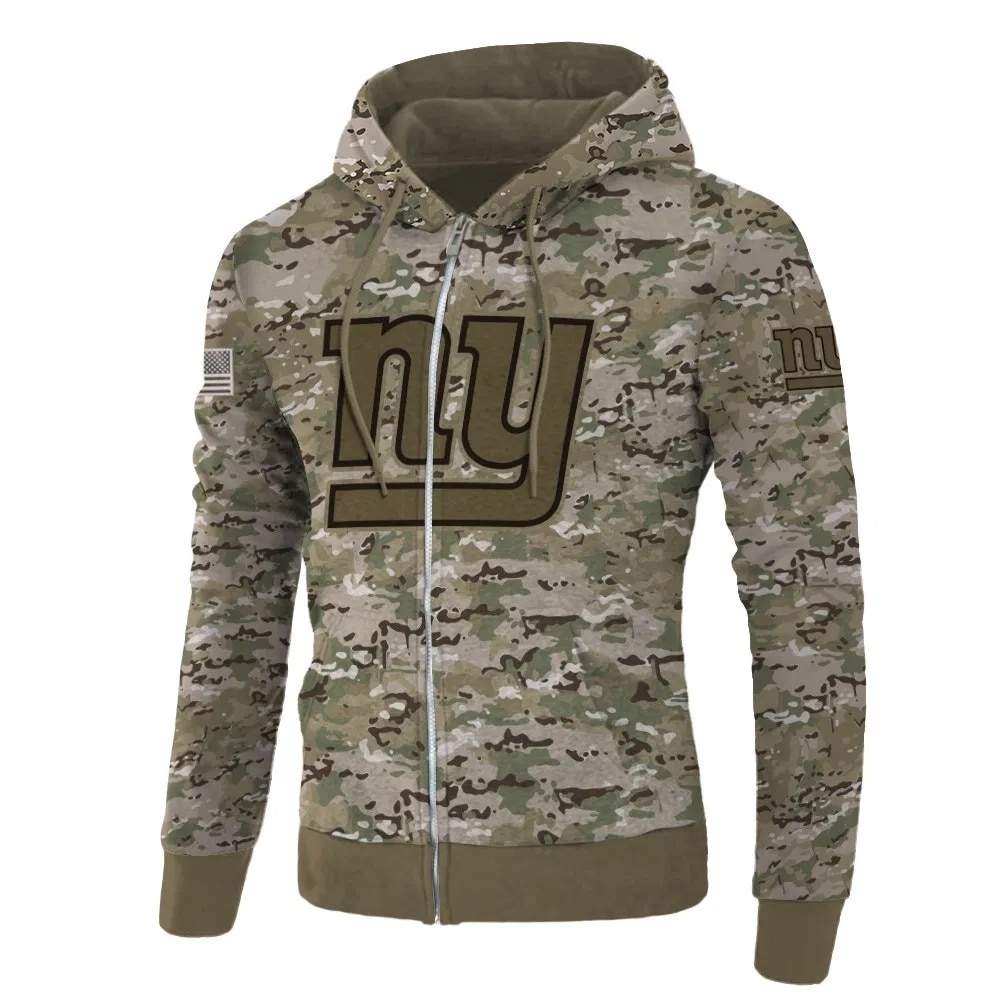 New York Giants Hoodie Army Graphic Zip Hoodie Pullover Gift for Fans 0