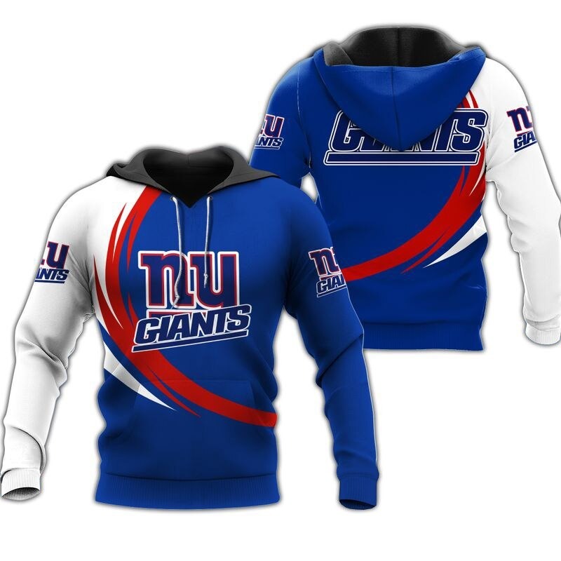 New York Giants Hoodie Curve Graphic All Over Print Hoodies For Women 0