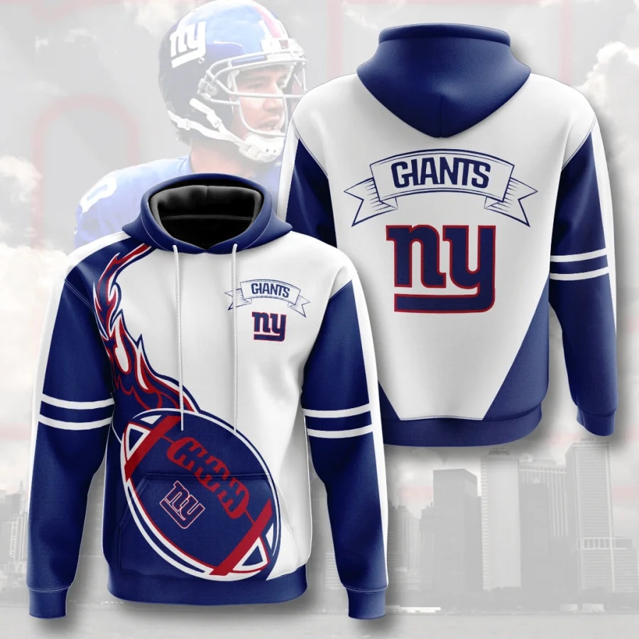 New York Giants Hoodie Flame Balls Graphic Gift for Fans 0