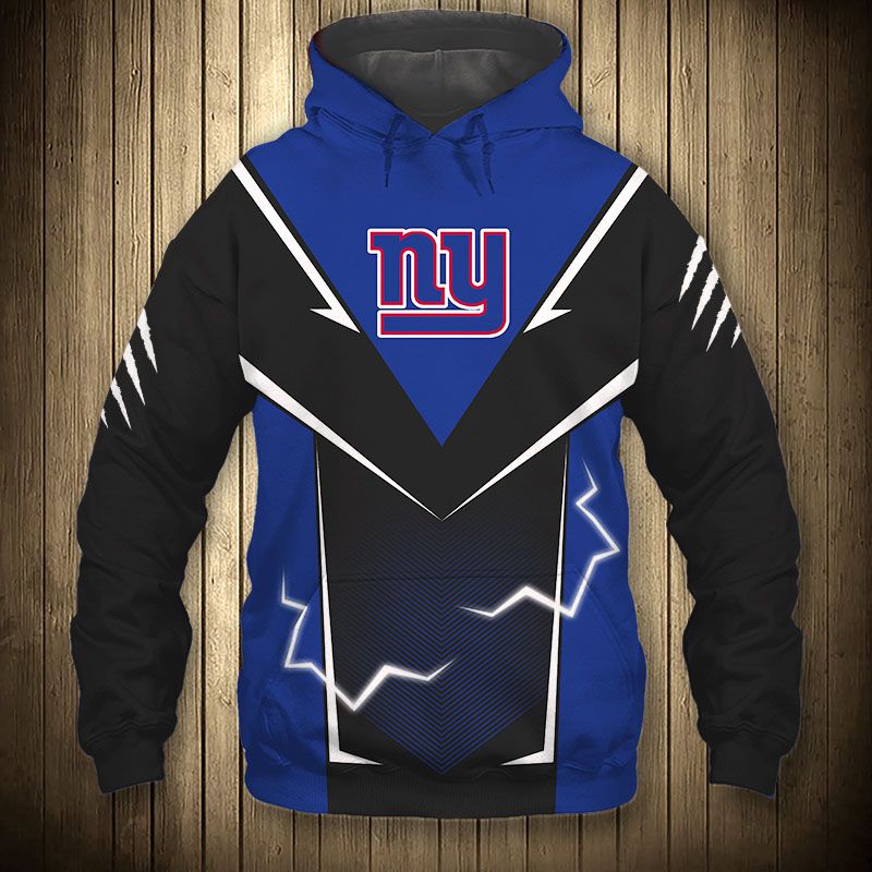 New York Giants Hoodie Lightning Graphic Gifts for Fans 0