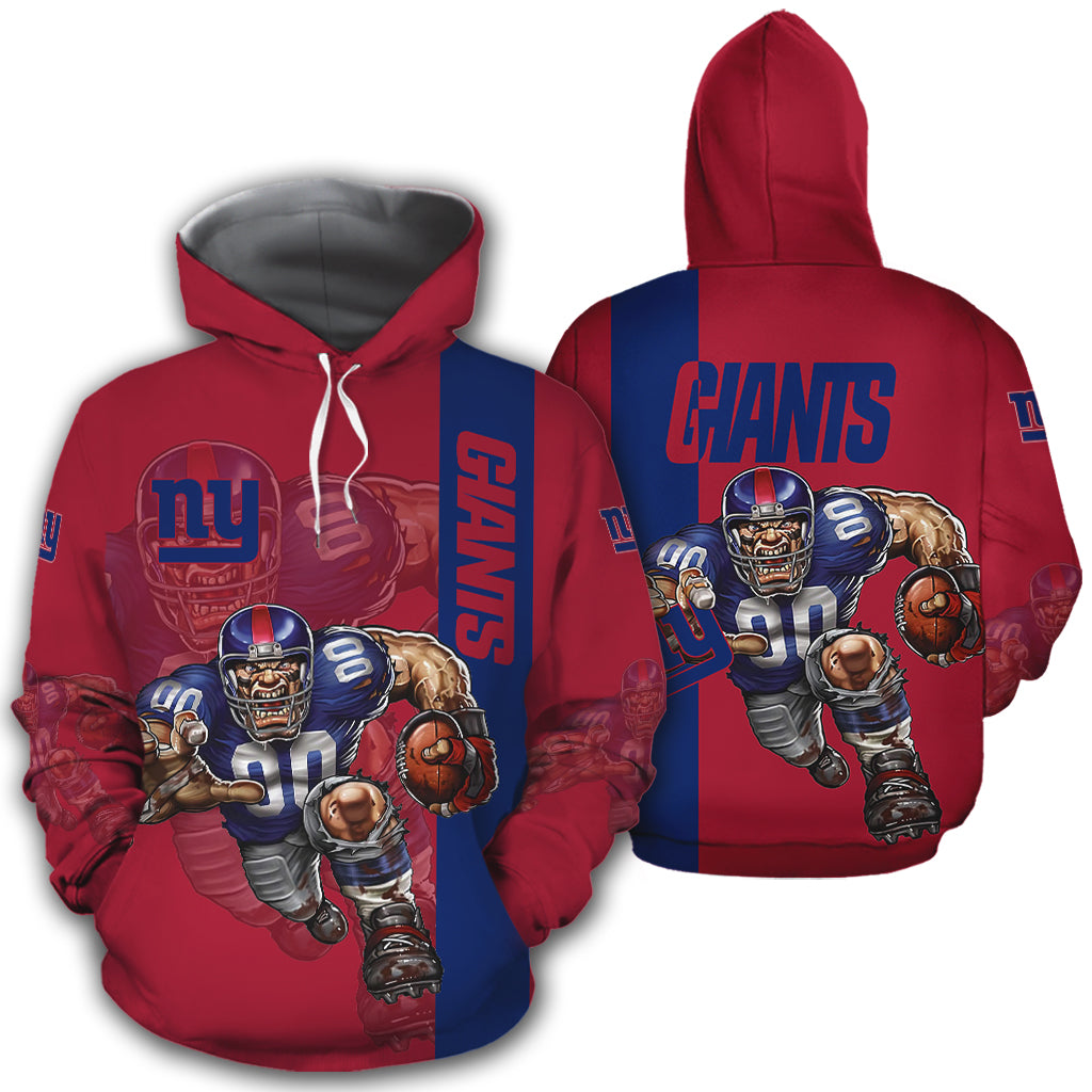 New York Giants Hoodie Mascot 3D Ultra Cool Gifts for Fans 0