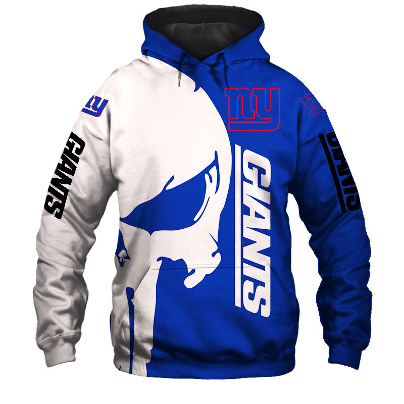 New York Giants Hoodie Skull Printed Gifts for Fans 0