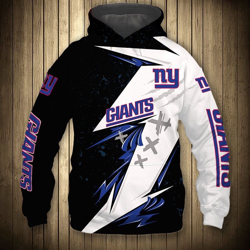 New York Giants Hoodie Thunder Graphic Gifts for Fans 0