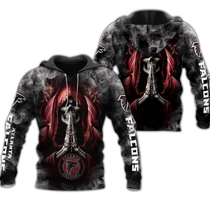 New York Giants Hoodies Background Skull Smoke Gifts for Fans 0