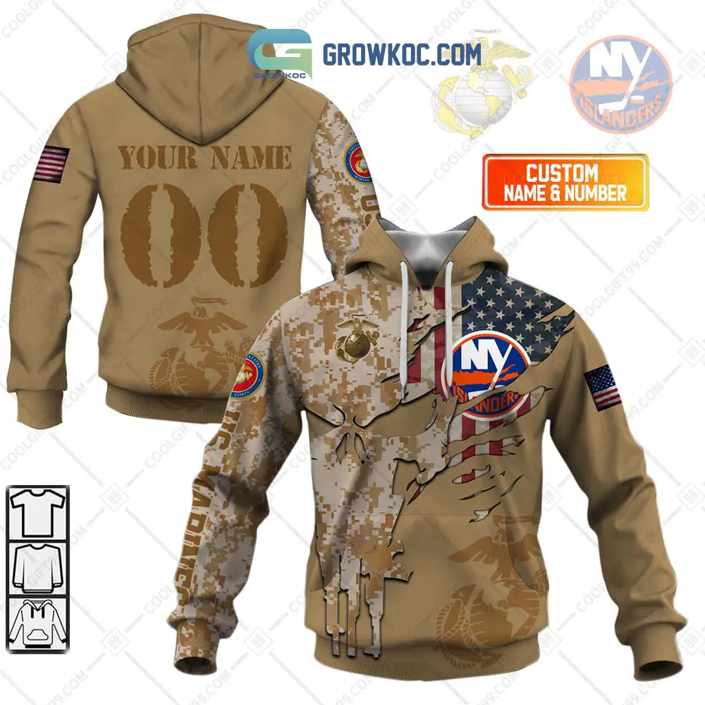 New York Islanders Marine Corps Personalized Hoodie Shirts2B1 rF2dB