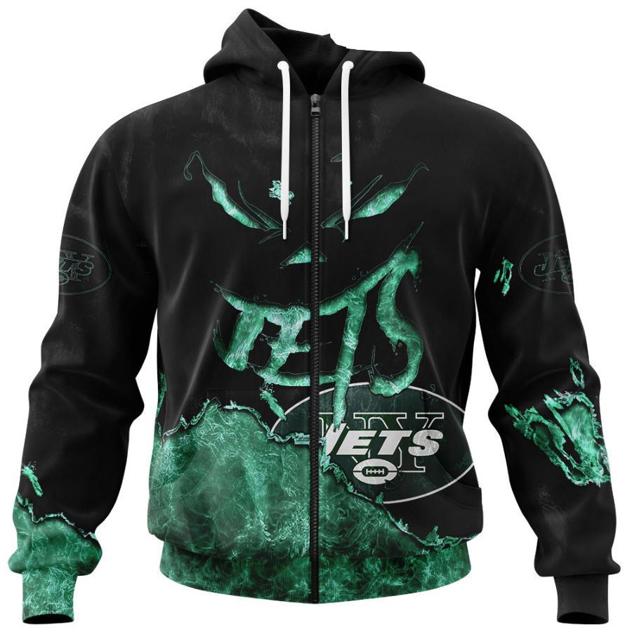 New York Jets Hoodie 3D Devil Eyes Gift for Fans 0