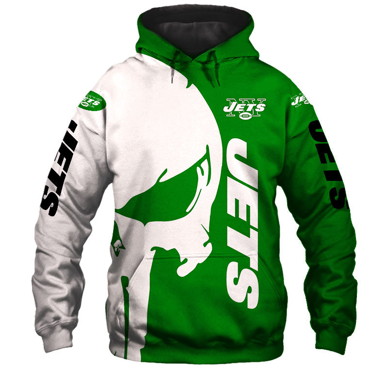 New York Jets Hoodie 3D Skull Printed Gifts for Fans 0