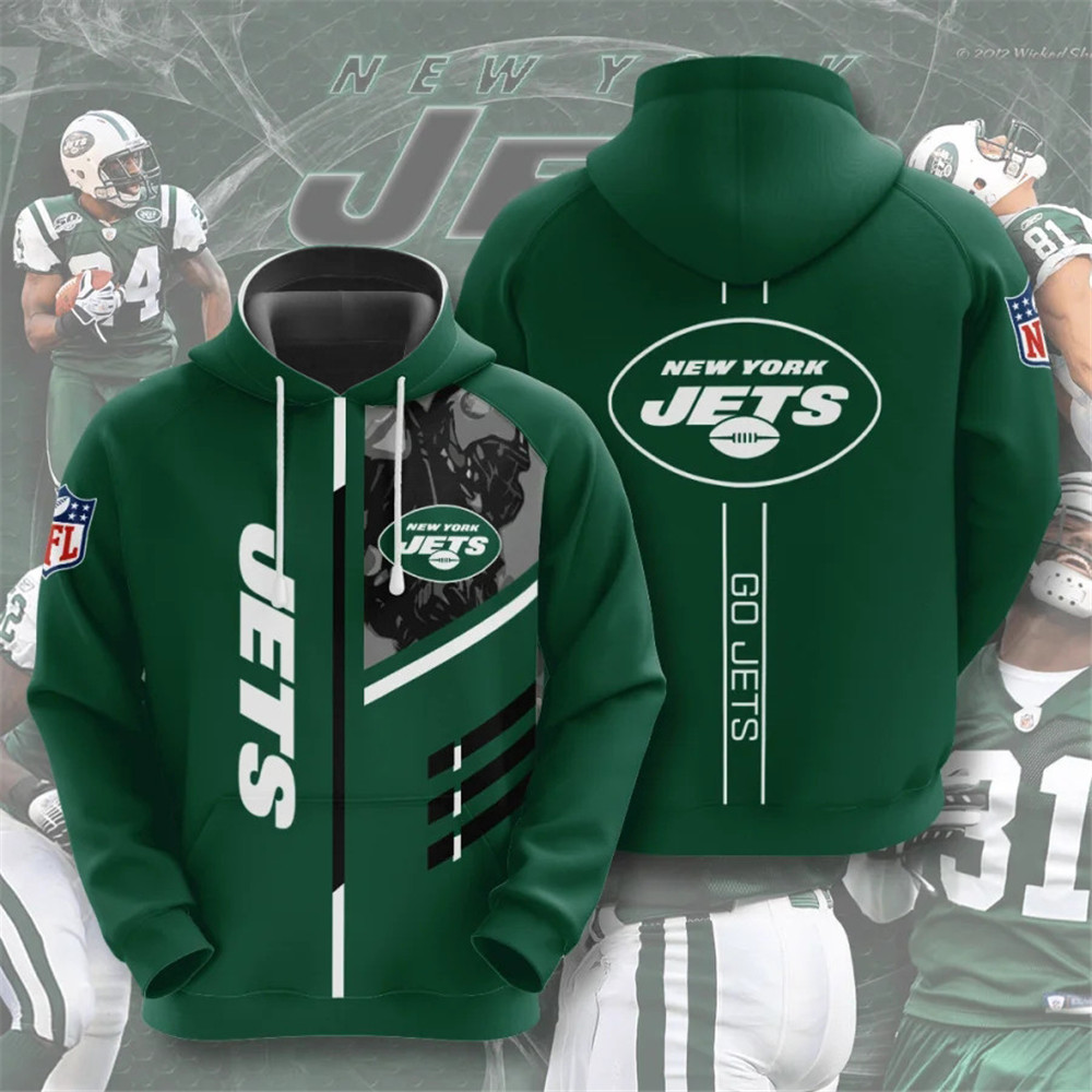 New York Jets Hoodie 3D Zip Hoodie 3 Lines Graphic Gift for Fans 0