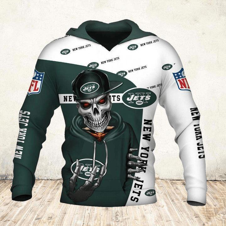 New York Jets Hoodie 3D Zip Hoodie Cute Death Gifts for Fans 0