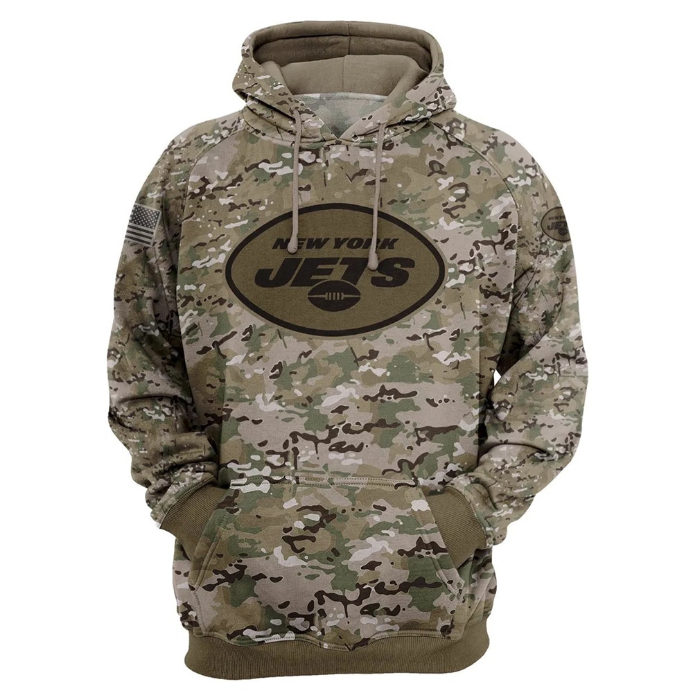 New York Jets Hoodie Army Graphic Zip Hoodie Pullover Gift for Fans 0