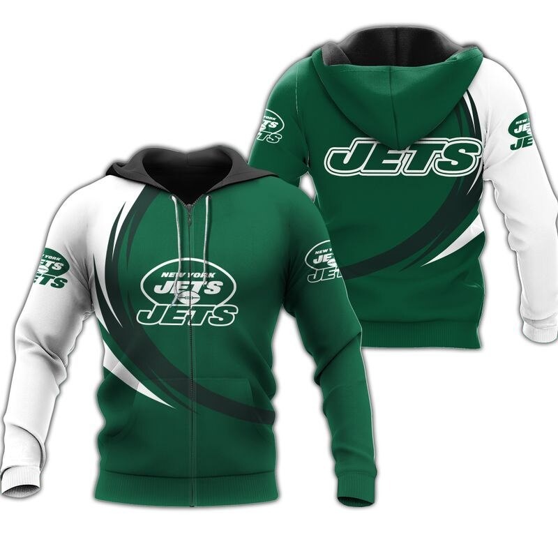 New York Jets Hoodie Curve Graphic Gifts for Fans 0