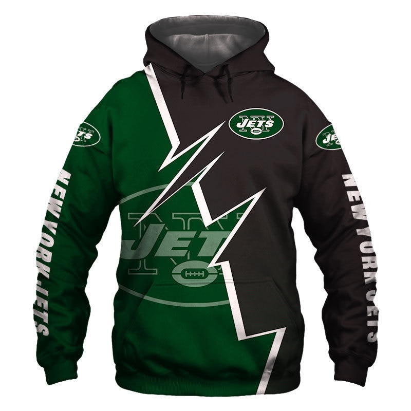 New York Jets Hoodie Zigzag Graphic Zip Hoodie Gift for Fans 0