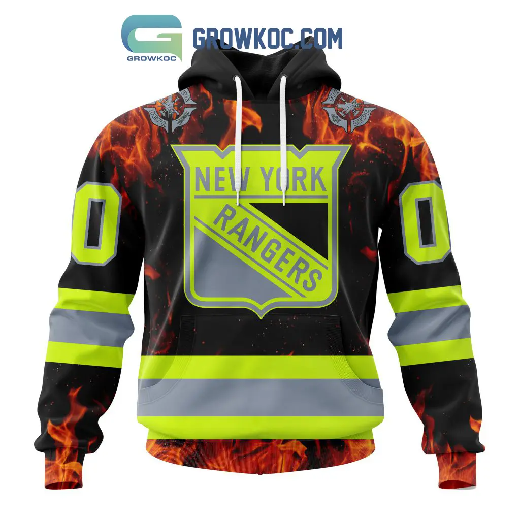 New York Rangers Honoring Firefighters Hoodie Shirts2B1 z5Gww
