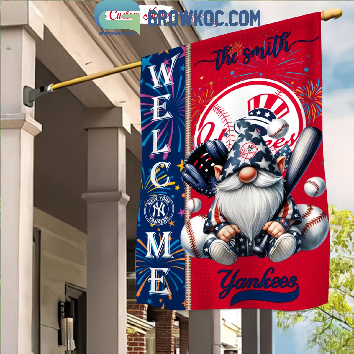 New York Yankees Happy 4th Of July Patriot Personalized Garden Flag 1 6WrQz