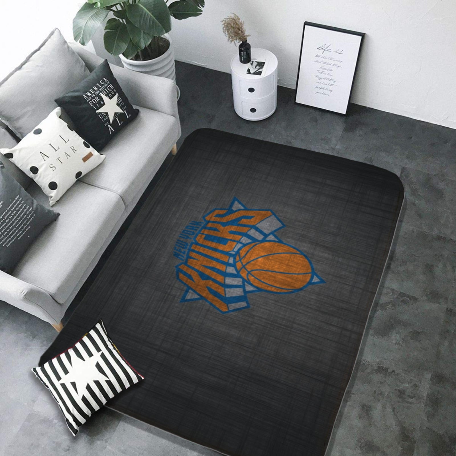 NewYorkBasketballKnicksCarpetLivingRoomBedroomMatsKitchenBathroomRugs 2