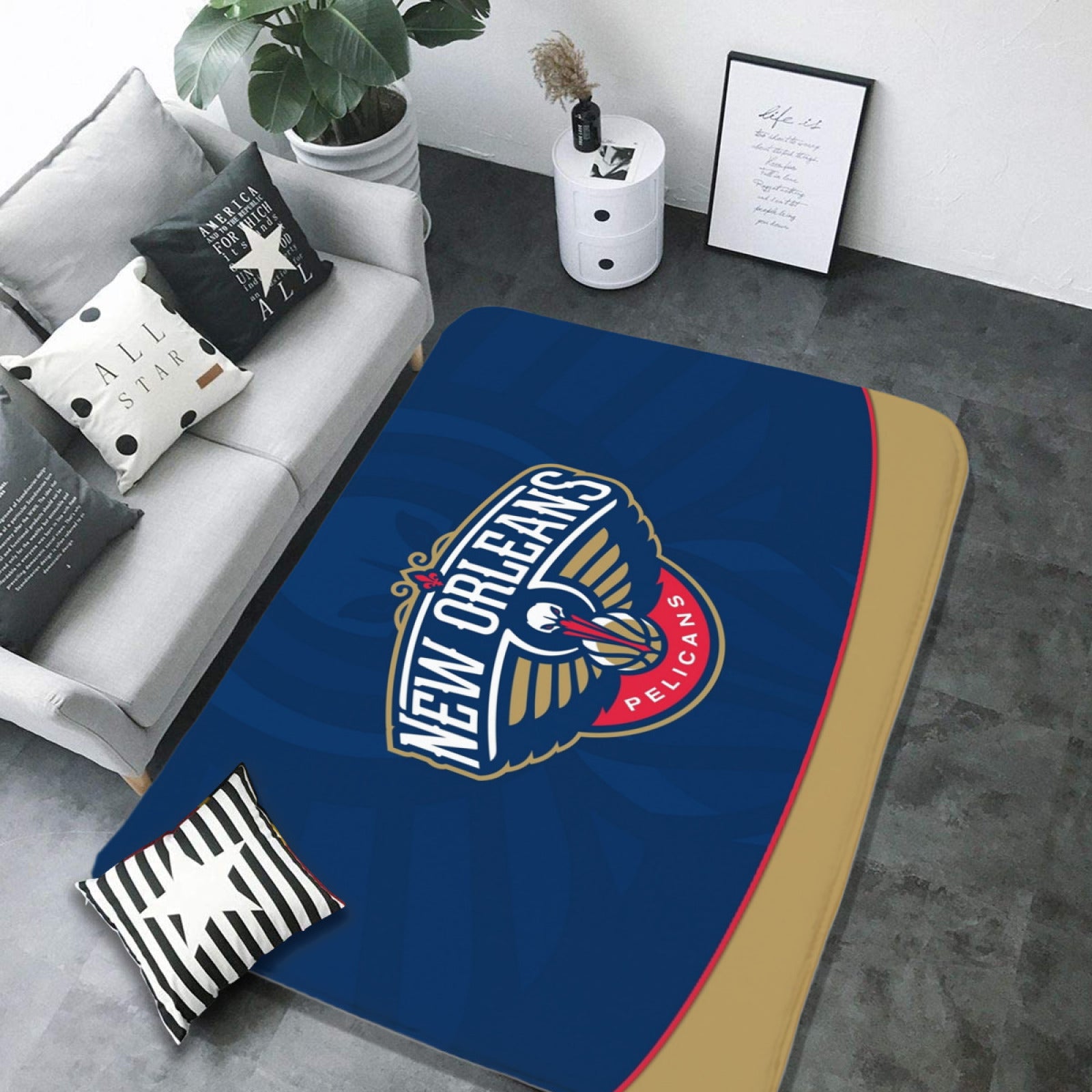 New Orleans Basketball Pelicans Carpet Living Room Bedroom Mats Kitchen Bathroom Rugs 2 8529a9ba 6d5e 4d76 88ba 3bfe2ec936be