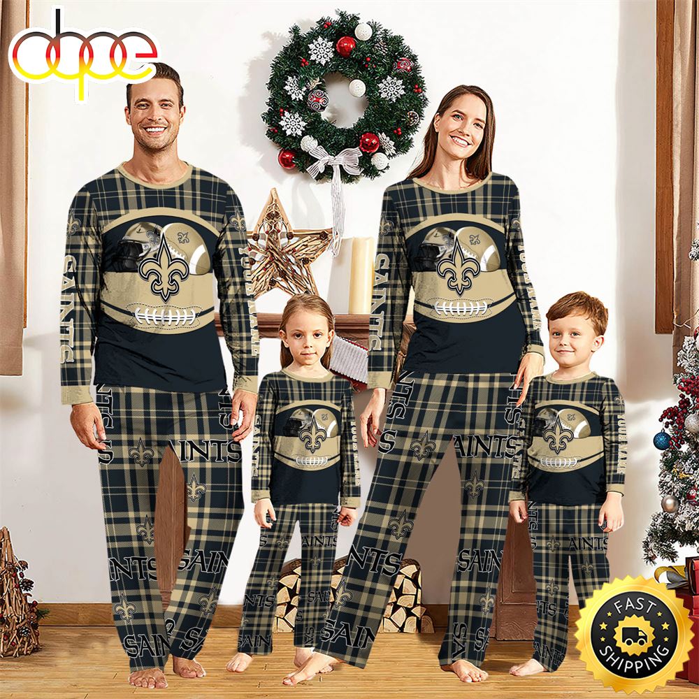 New Orleans Saints NFL Custom Your Name Football Team Pajamas vlb7ao