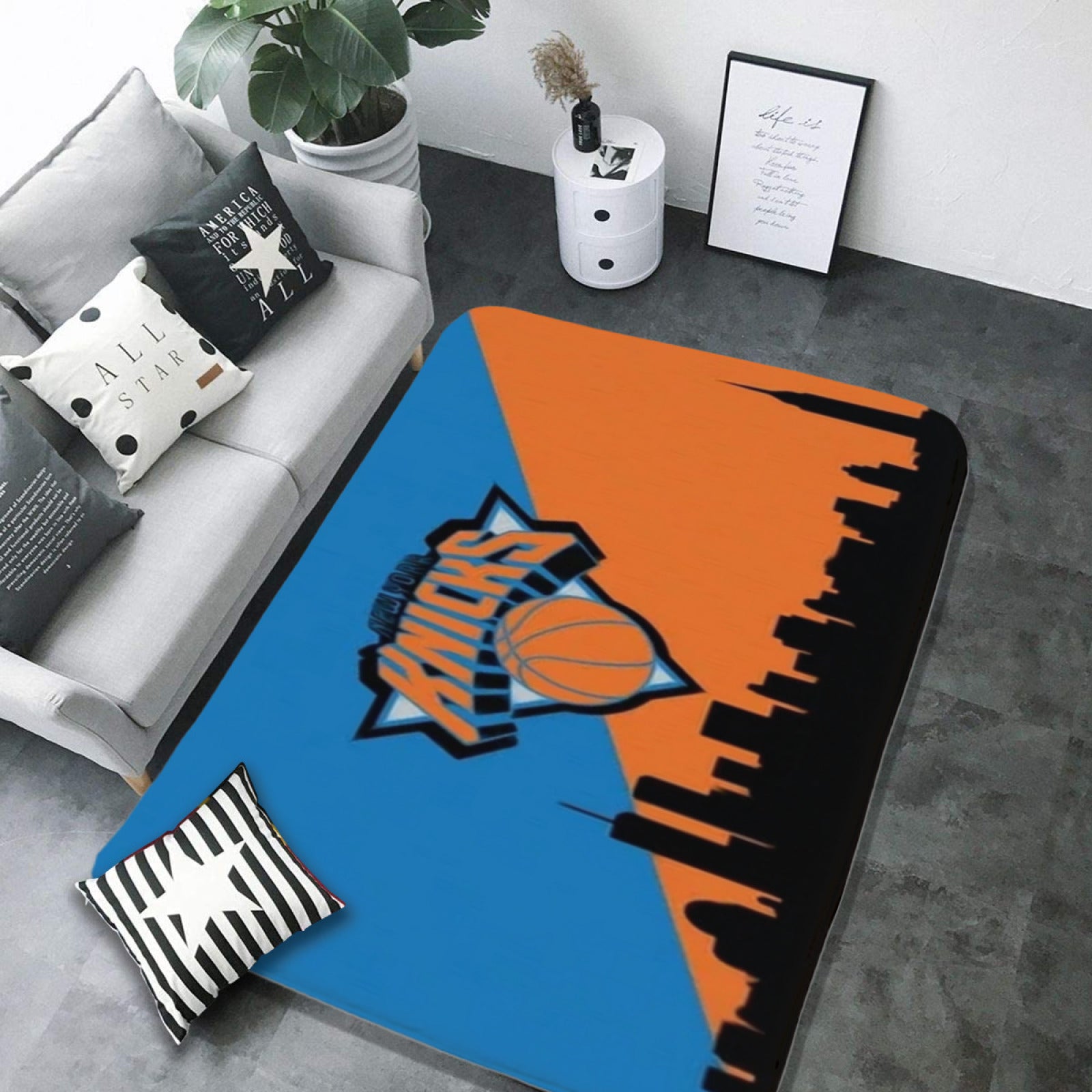 New York Basketball KnicksCarpet Living Room Bedroom Mats Kitchen Bathroom Rugs 2
