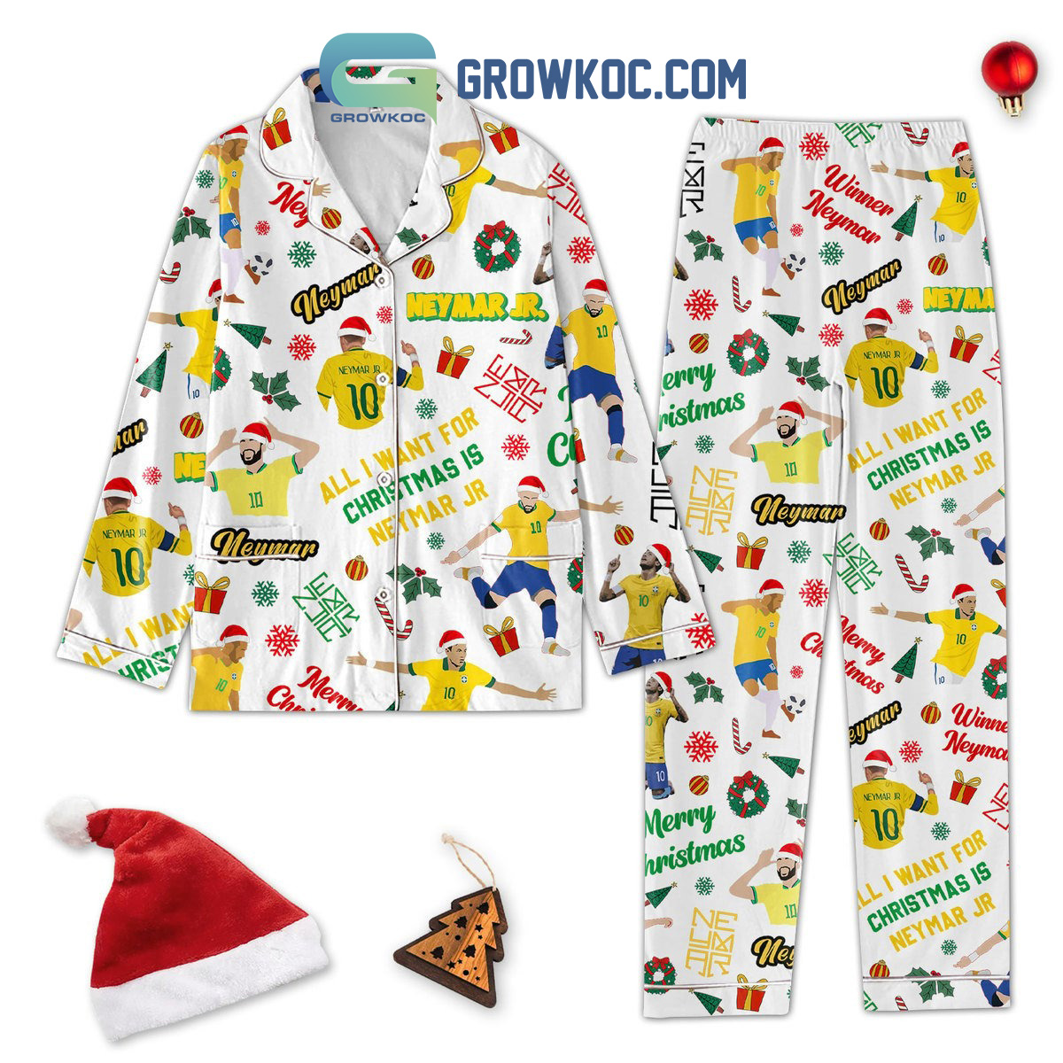 Neymar Jr Is All I Need Christmas Polyester Pajamas Set2B1 Otc8t