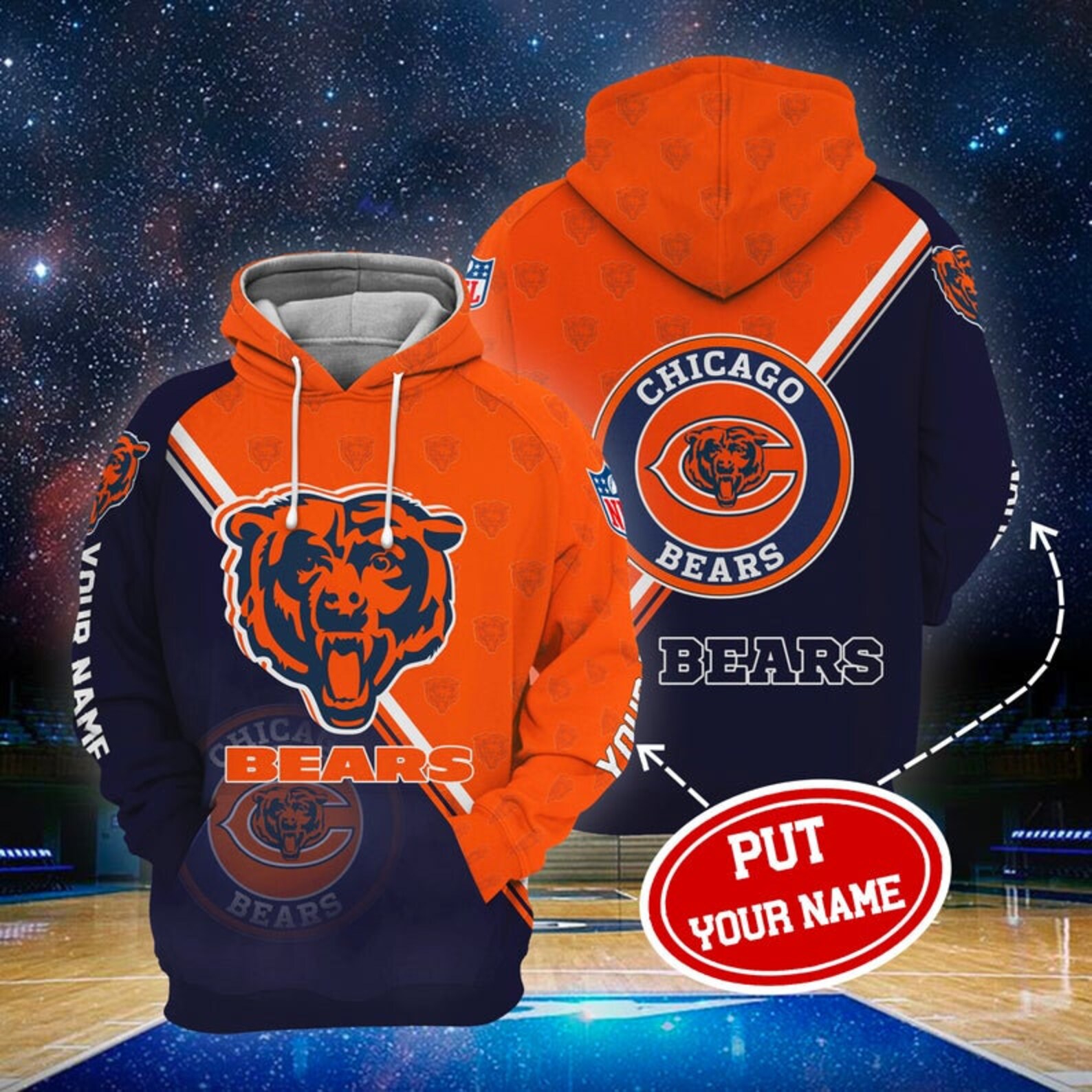 Nfl Chicago Bears Hoodie 3D All Over Print Hoodie 0