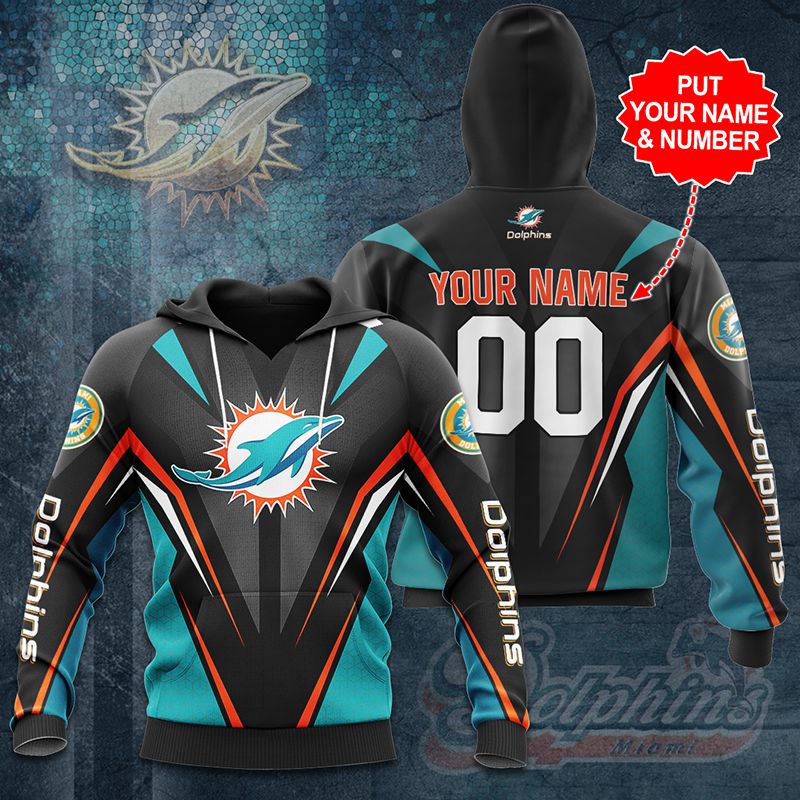 Nfl Miami Dolphins Hoodie 3D Custom Your Name Number 0