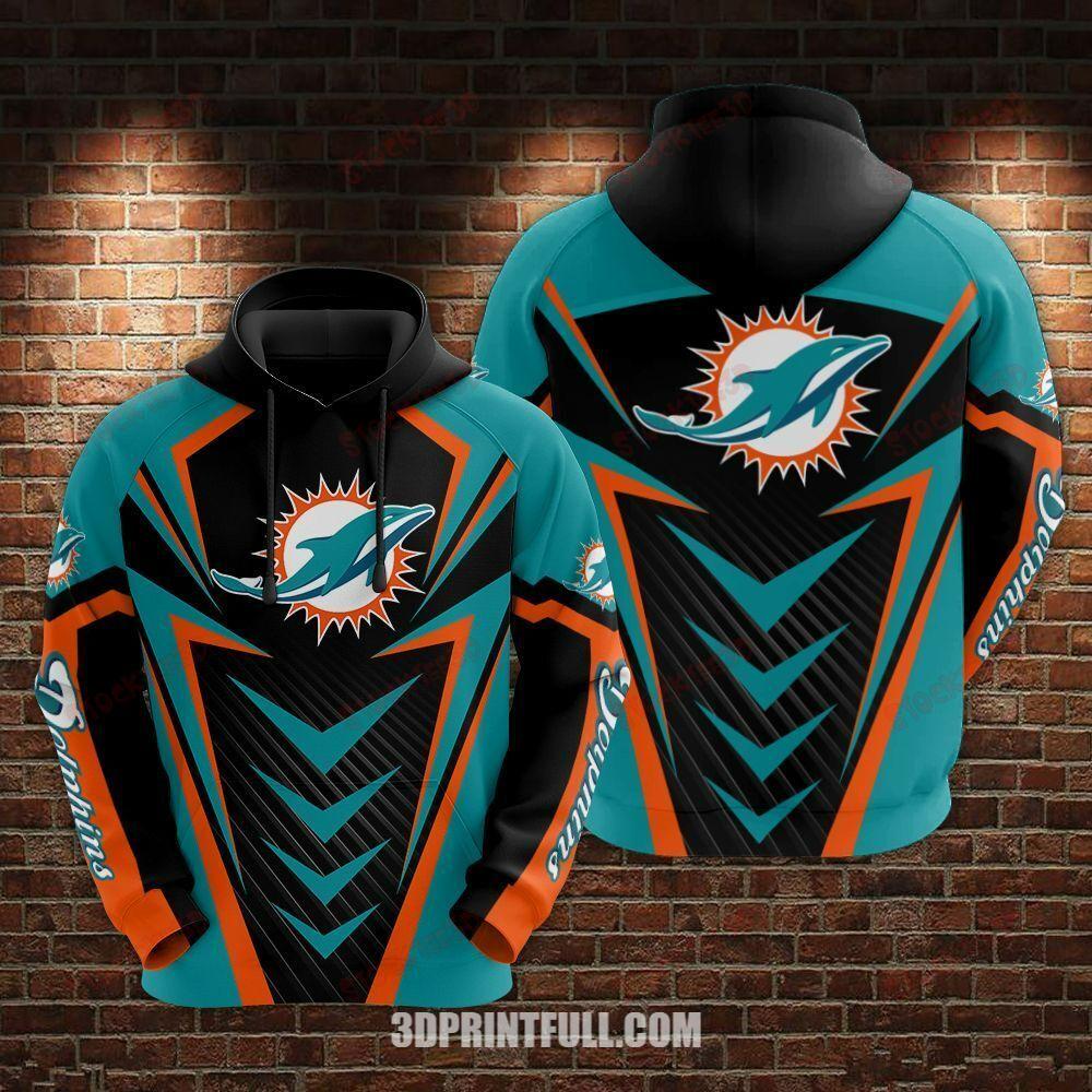 Nfl Miami Dolphins Hoodie 3D For Fans Logo 0