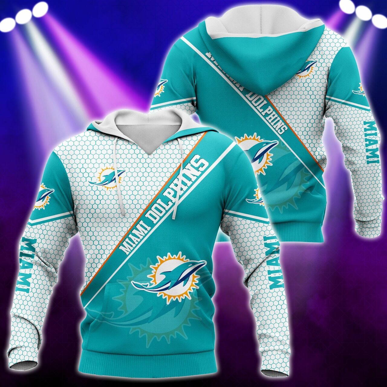 Nfl Miami Dolphins Hoodie 3D Graphic Sport Printing Gifts For Fans 0