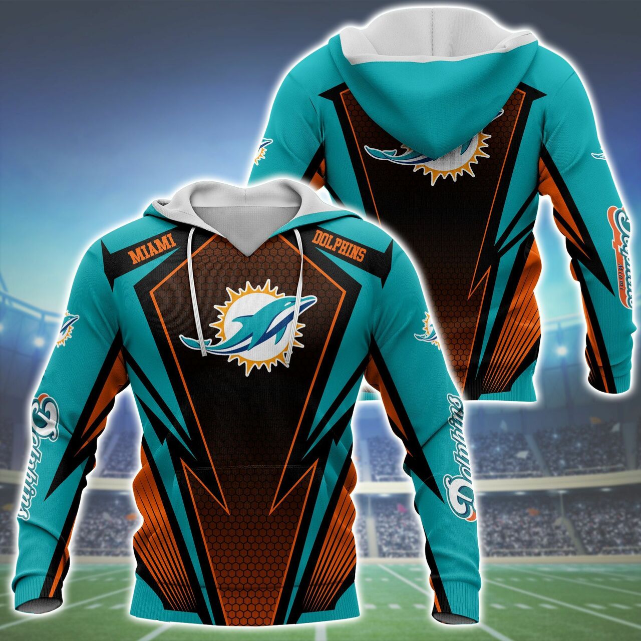 Nfl Miami Dolphins Hoodie 3D Graphic Sport Printing Gifts For Nfl Fans 0