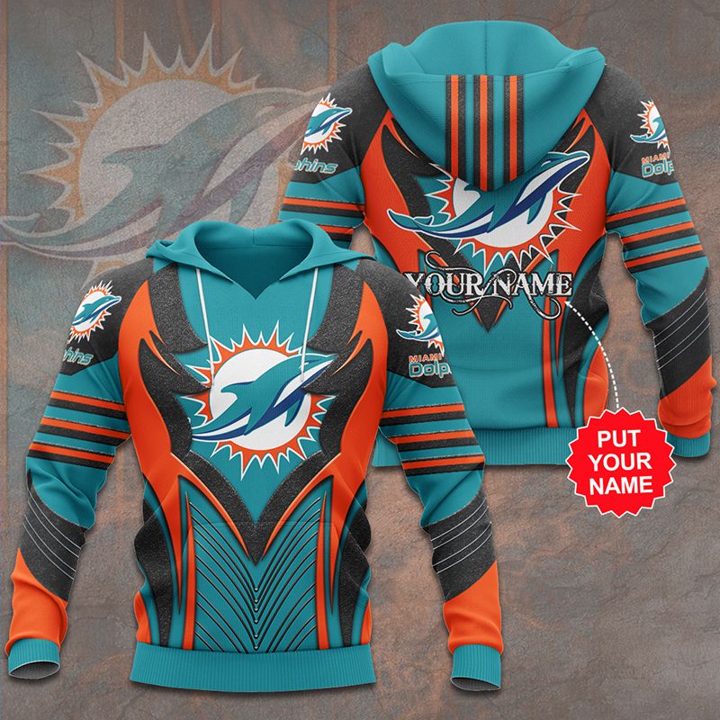 Nfl Miami Dolphins Hoodie 3D ZipUp Hoodie Gifts For NFL Fans 0