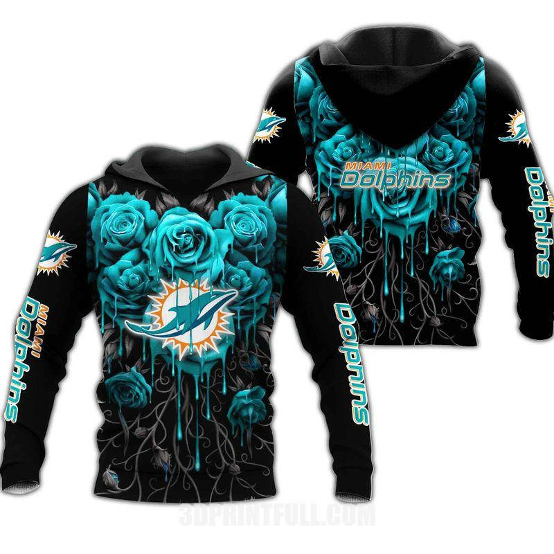 Nfl Miami Dolphins Hoodie Floral Limited Edition All Over Print 0