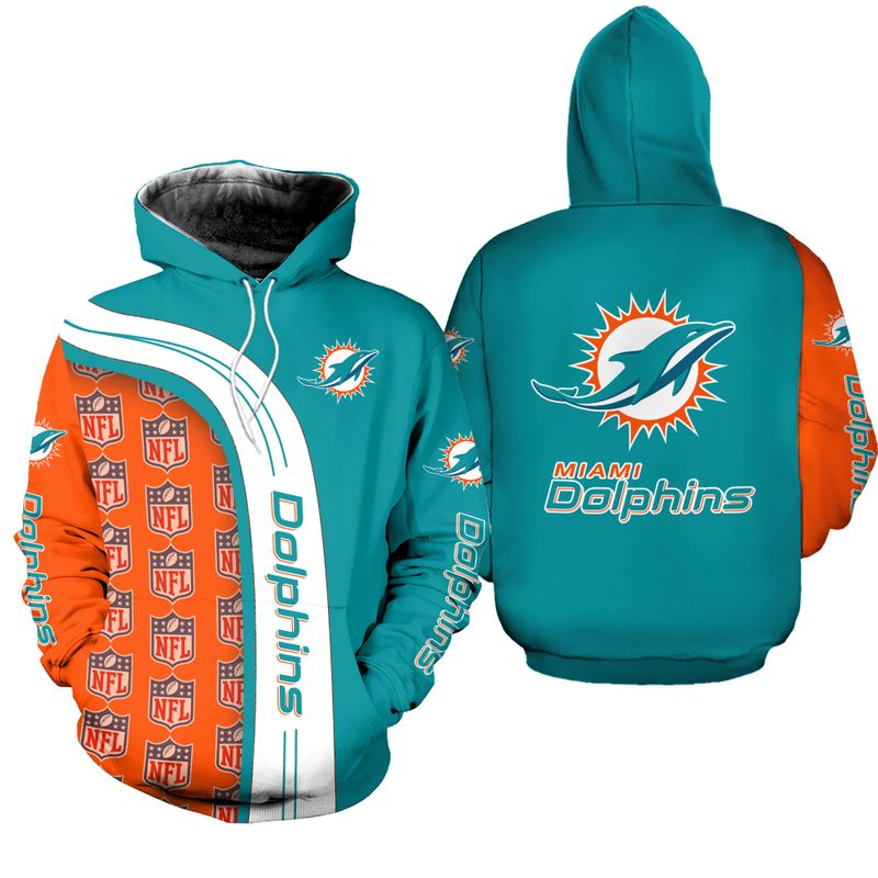 Nfl Miami Dolphins Hoodie Limited Edition All Over Print Gifts For Nfl Fans 0