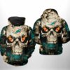 Nfl Miami Dolphins Hoodie Skull Team 3D Printed 0