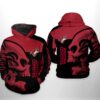 Nhl Printed Hoodie Skull Zip Up Or Pullover Arizona Coyotes Edition 0