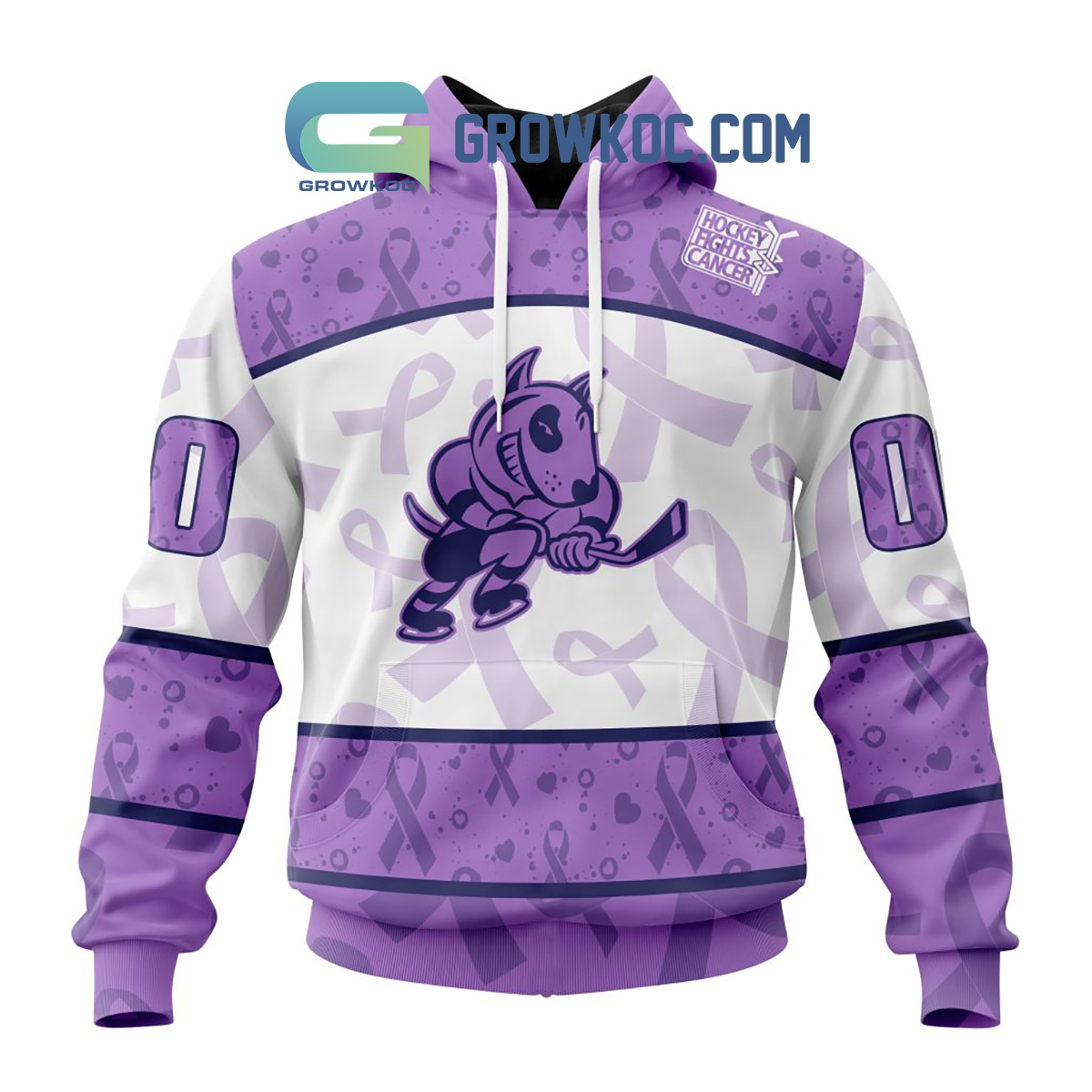 Niagara IceDogs Lavender Fight Cancer Personalized Hoodie Shirts2B1 QokfM