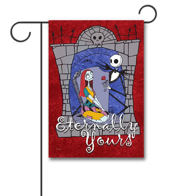 Nightmare Before Christmas Jack and Sally Love Garden Disney Flag