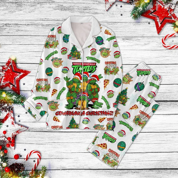 Ninja Turtle Christmas Pajamas Set2B1 NV70H