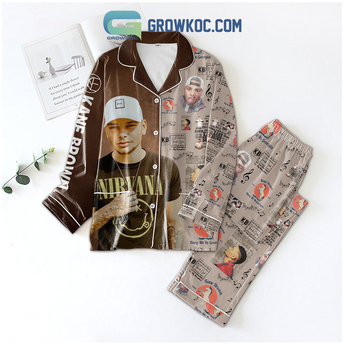 Nirvana Kane Brown Bury Me In Georgia Pajamas Set2B1 klx57