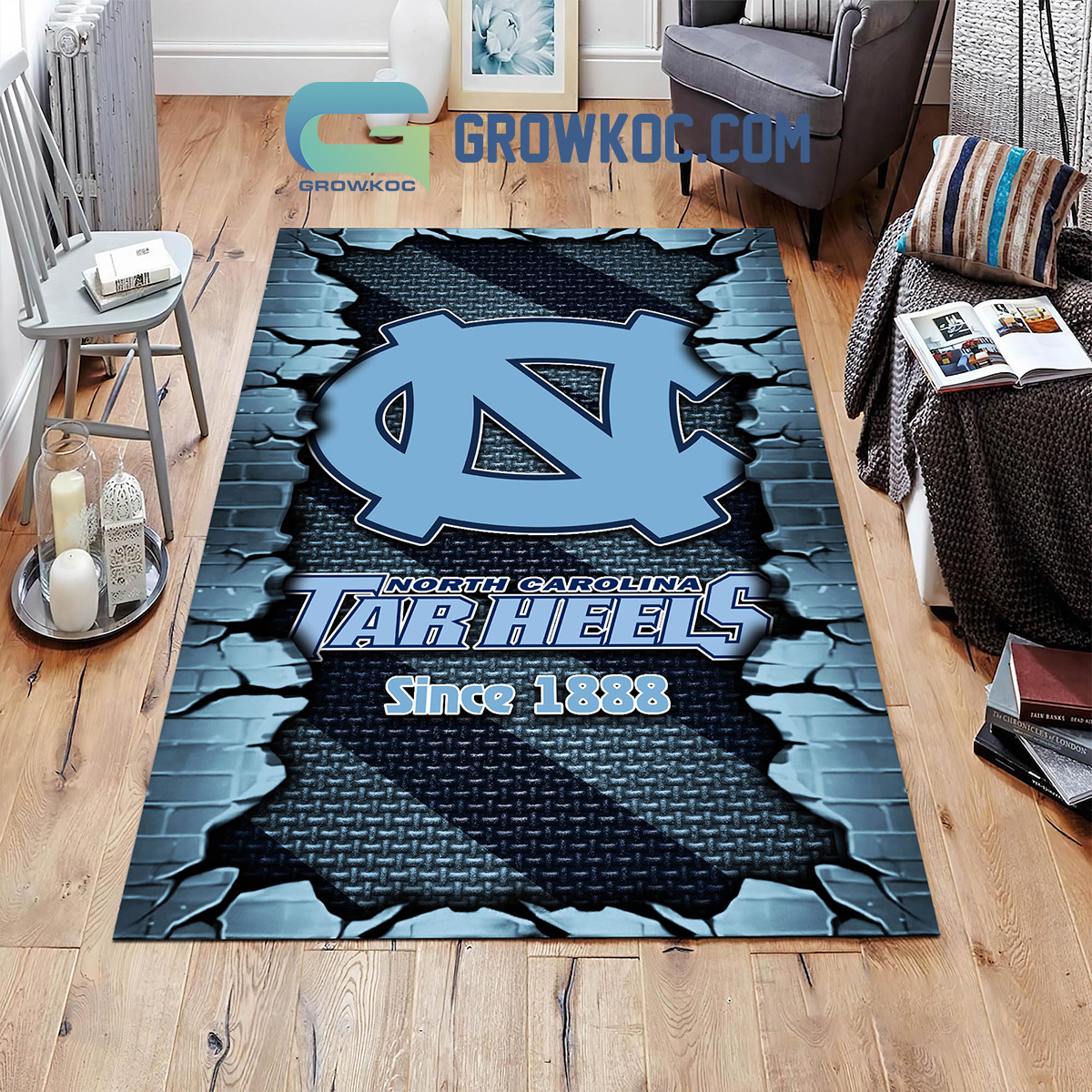 North Carolina Tar Heels Football Team Living Room Rug2B1 bFs61