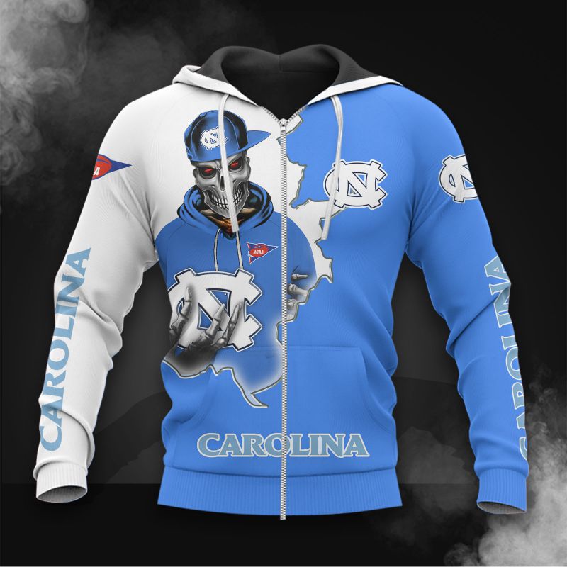 NorthCarolinaTarHeelsSkullHoodies 2 1000x