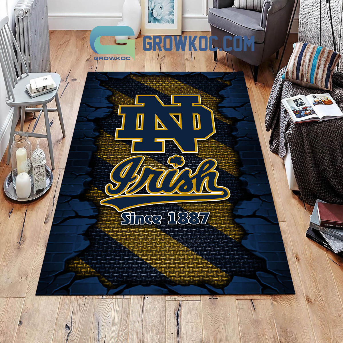 Notre Dame Fighting Irish Football Team Living Room Rug2B1 DbVJ6