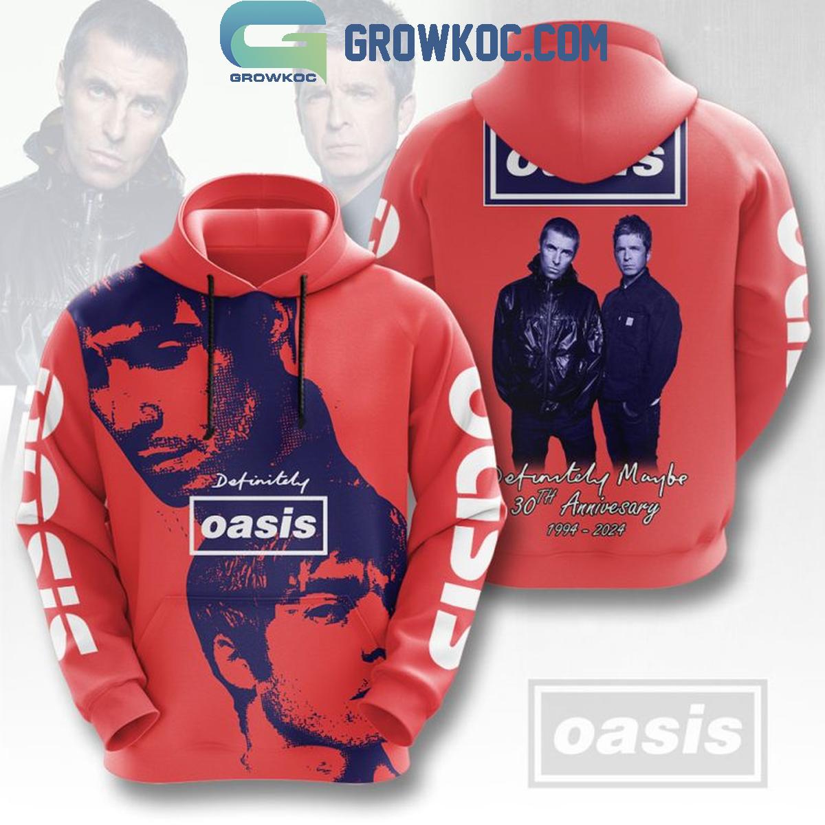 Oasis 30th Anniversary With Definitely Maybe 1994 2024 Hoodie T Shirt 1 R594J