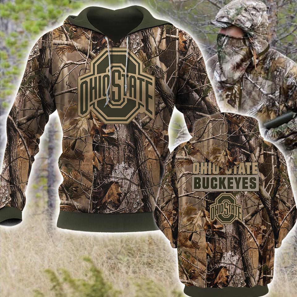 Ohio State Buckeyes T Hoodie Realtree Camo All Over Print Hoodies For Women 0