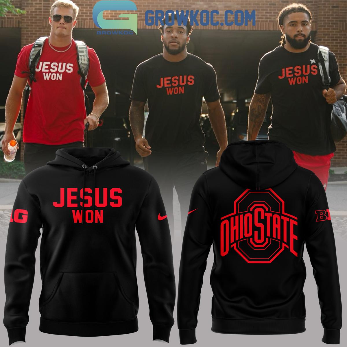 Ohio State Buckeyes Victory Belongs To Faith Jesus Won Hoodie T Shirt 1 U7aH6