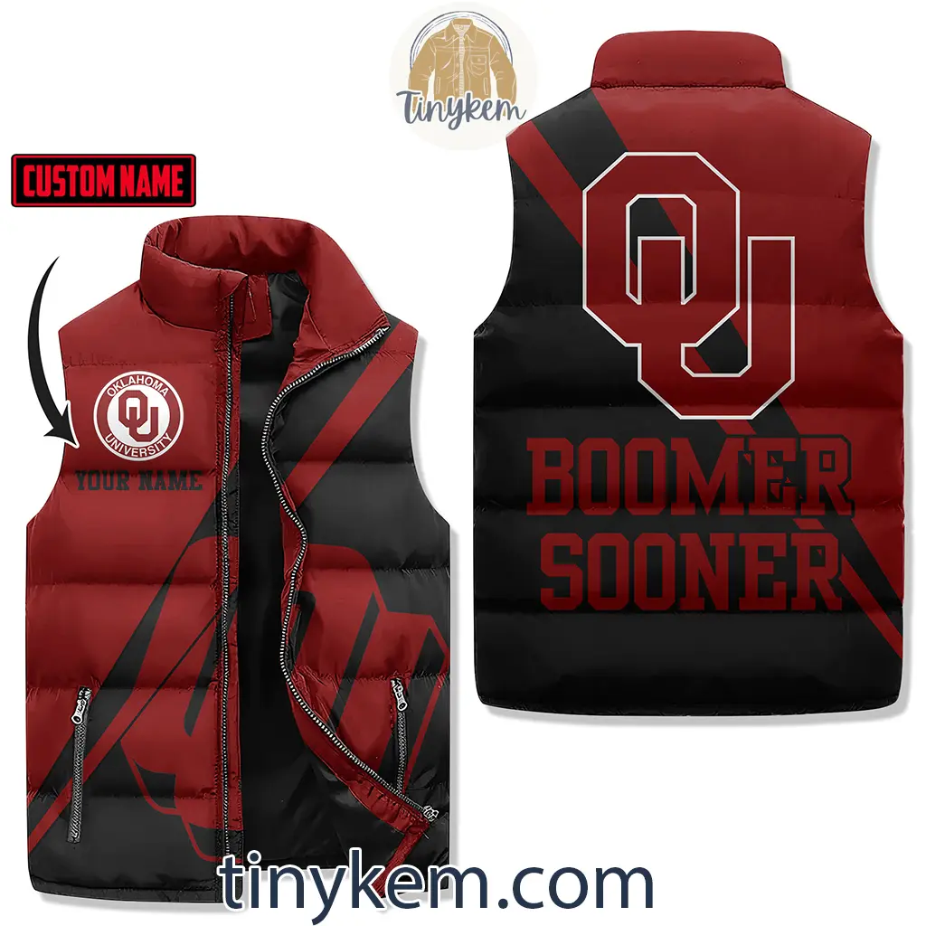 Oklahoma Customized Puffer Sleeveless Jacket Boomer Sooner2B1 tJdLW