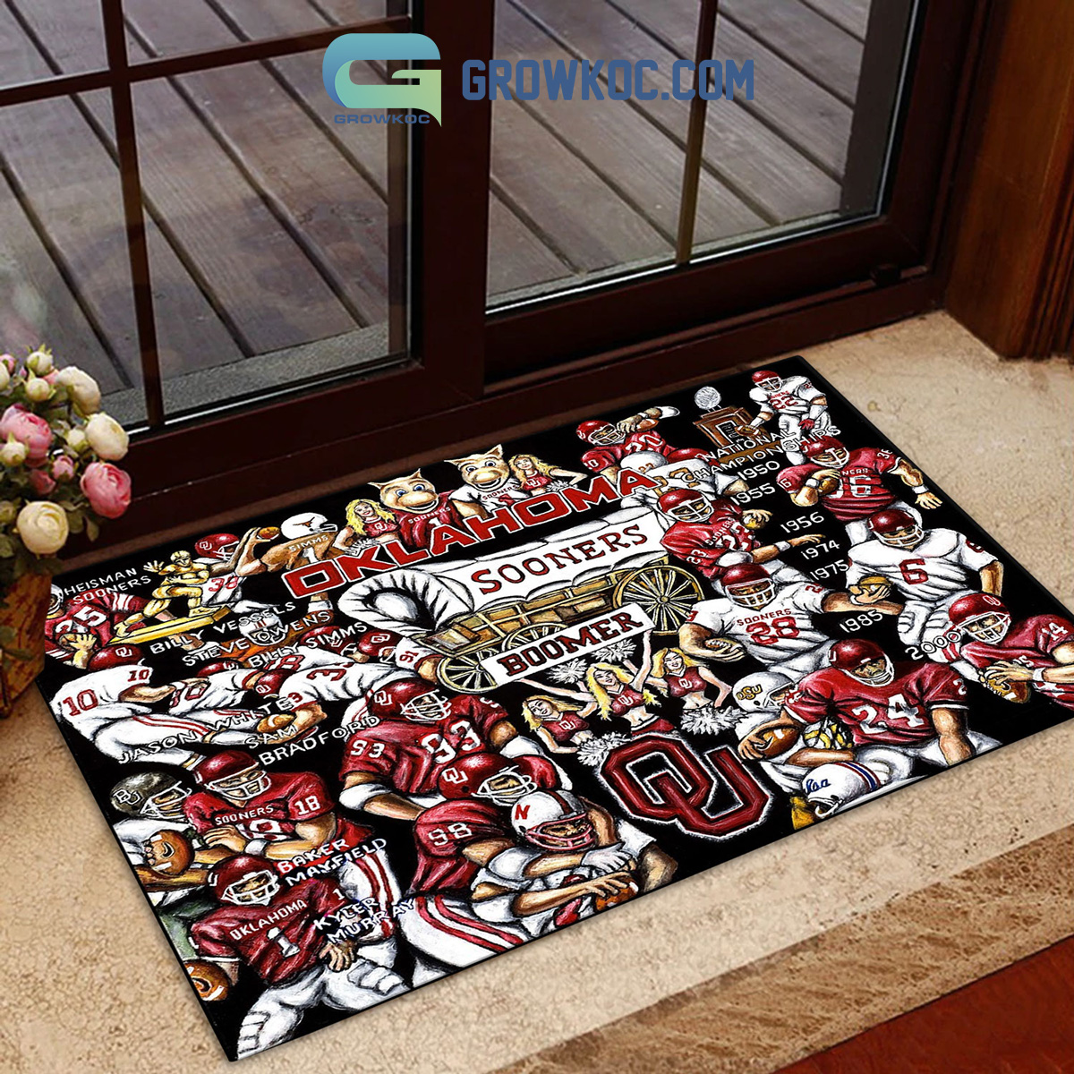 Oklahoma Sooners Football History Legend Doormat2B1 8fce1