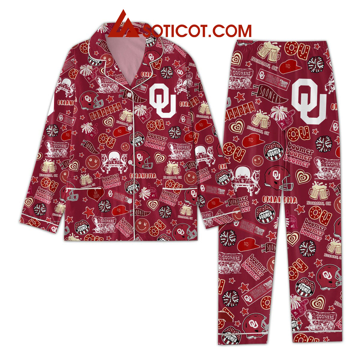 Oklahoma Sooners Norman Pajamas Set2B1 IJpRP