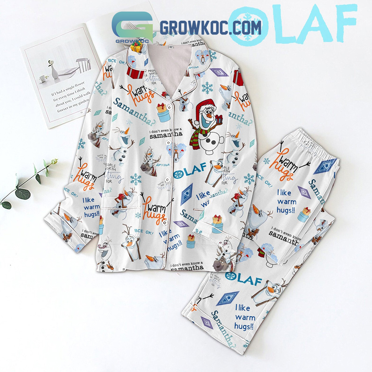 Olaf I Like A Warm Hugs Pajamas Set2B1 QHeNp