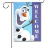 Olaf Welcome Garden Disney Flag